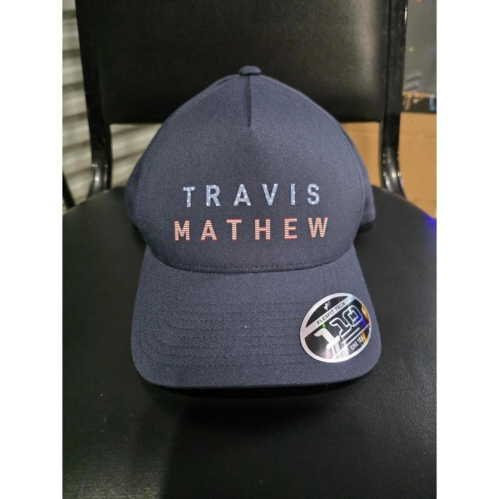 Travis Matthew Hat Patriotic Lettering OSFM Flexfit